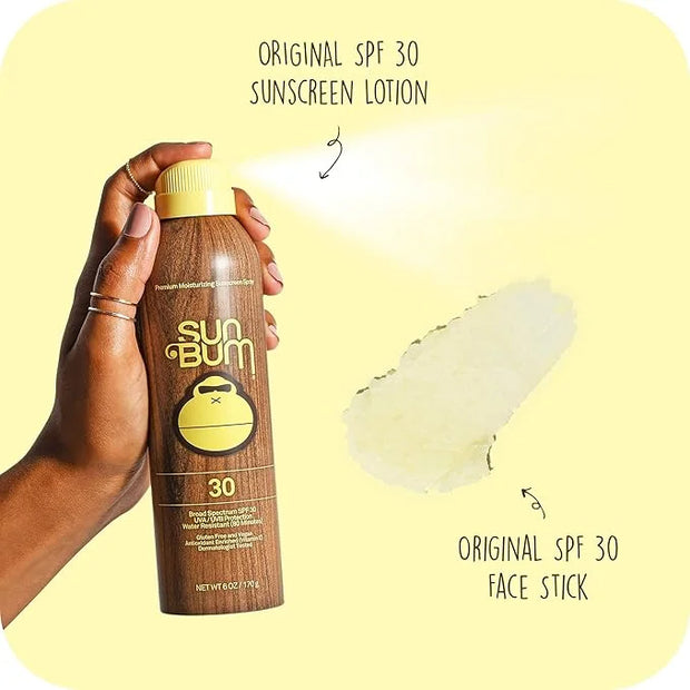 Sun Bum Sun Bum Original Spf 30 Sunscreen Spray and Face Stick vegan and Reef Friendly (octinoxate & Oxybenzone Free) Broa...