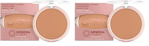 Mineral Fusion Pressed Powder Foundation, Olive 4, 0.32 Ounce (Pack of 2) - Product Image