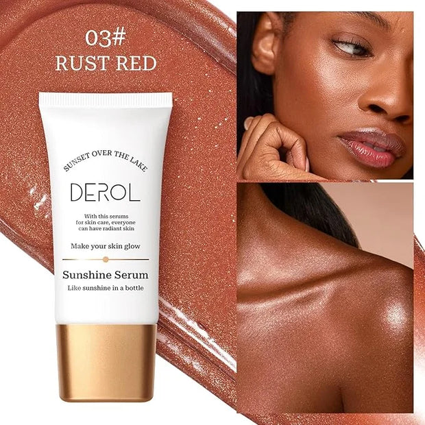 Bronzing Drops, Lightweight and Non-greasy Liquid Bronzer for Face & Body, Instant Sunshine Glow Serum for Flawless Skin &...
