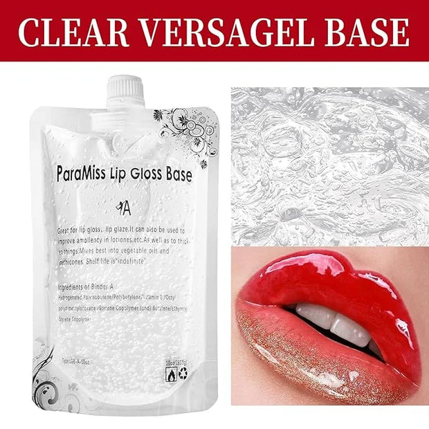 Lip Gloss Base 10 Ounce (350 ML) Clear Lip Gloss Non-Stick Moisturizing Versagel lip gloss base DIY Handmade Lip Gloss Lip...