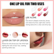 2PCS Lip Oil Set, Hydrating Lip