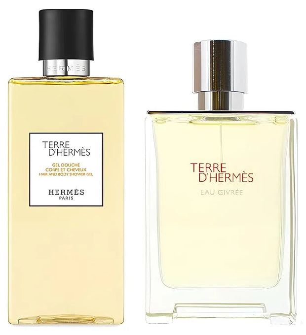 Hermes Terre D'hermes 2-Piece Gift Set, (3.4 Oz Eau Givree Eau De Parfum Spray + 2.7 Oz Terre D'hermes Hair and Body Showe...