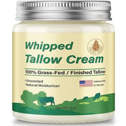 Beef Tallow for Skin, Organic Grass Fed Whipped Beef Tallow Moisturizer Deeply Nourishing for Face & Body, Natural Unscent...