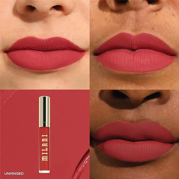 Milani Stay Put Longwear Liquid Lipstick - Smudge-Proof, Kiss-Proof, and Fade-Resistant Formula for All-Day Wear - Unhinge...