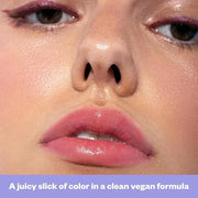 Kosas Wet Lip Oil Gloss - Hydrating Lip Plumping Treatment with Hyaluronic Acid & Peptides, Non-Sticky Finish (Malibu) - P...