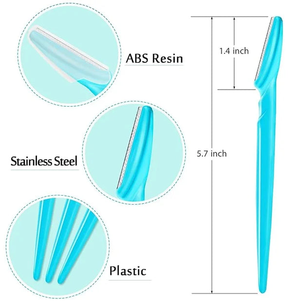12 Pcs Eyebrow Razors, Face Razors Multipurpose, Exfoliating Dermaplaning Tools, Eyebrow Trimmers Shaver with Safety Cover...
