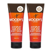 Woody's 2-in-1 Hair and Body Wash for Men - Sulfate-Free, Hydrating, Refreshing Scent, Daily Cleanser for Hair & Skin, 8 o...