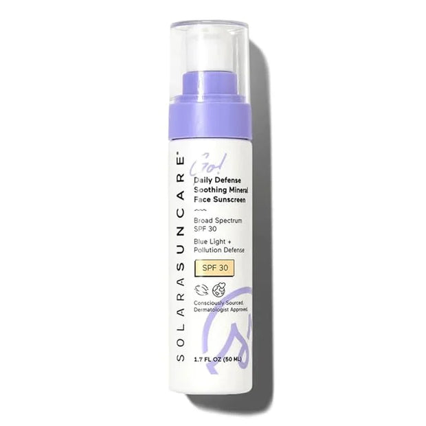 Solara Suncare - Go! Daily Defense Soothing Mineral Face Sunscreen, SPF 30 | EWG Verified, Vegan, Cruelty Free, Reef frien...