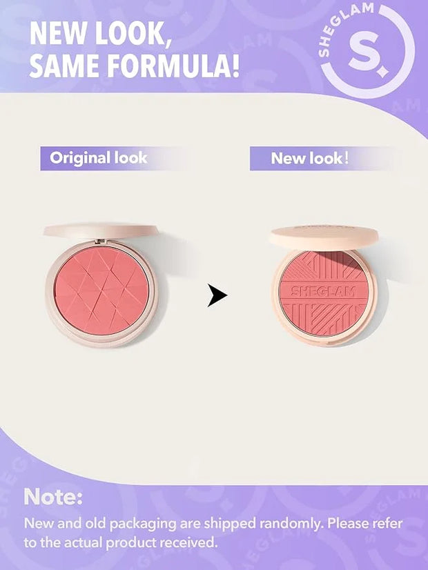 SHEGLAM Divine Flush Matte Blush Powder - Highly Pigmented, Non-Fading, Long Lasting, Lightweight Natural Blush for Face M...