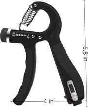 1Pcs Grip Strength Trainer Wrist Strengthener with Counter 11-132 Lbs/5-60kg(Black) Lbs/5-60kg(Black) - Product Image