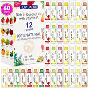 DMSKY 60 Pack Lip Balm, Natural