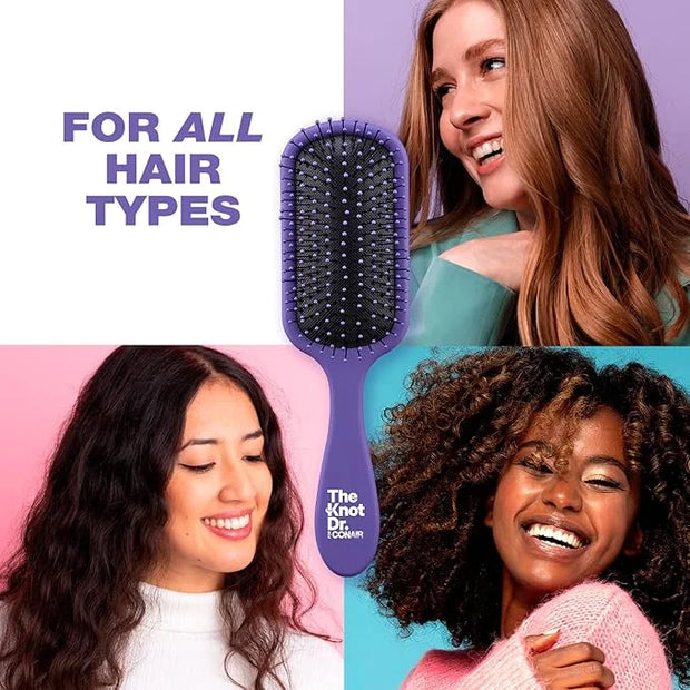 The Knot Dr. hair brush by Conair - Detangling hair brush - Removes Knots and Tangles in wet or dry hair - curly hair brus...