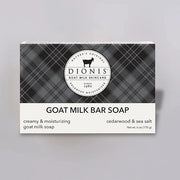 Dionis Goat Milk Men's Skincare Bundle – Cedarwood & Sea Salt Scented Bar Soap (6 oz) & Unscented 3pc Bath & Body Set with...