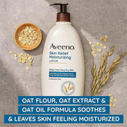 Aveeno Skin Relief Moisturizing Lotion for Very Dry Skin with Soothing Triple Oat & Shea Butter Formula, Dimethicone Skin ...