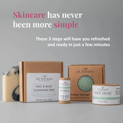 J&L Naturals Simple Skin Regimen Kit With Cleansing Bar, Face Salve, Konjac Sponge, Lip Balm | For Oily, Dry, Mature, and ...
