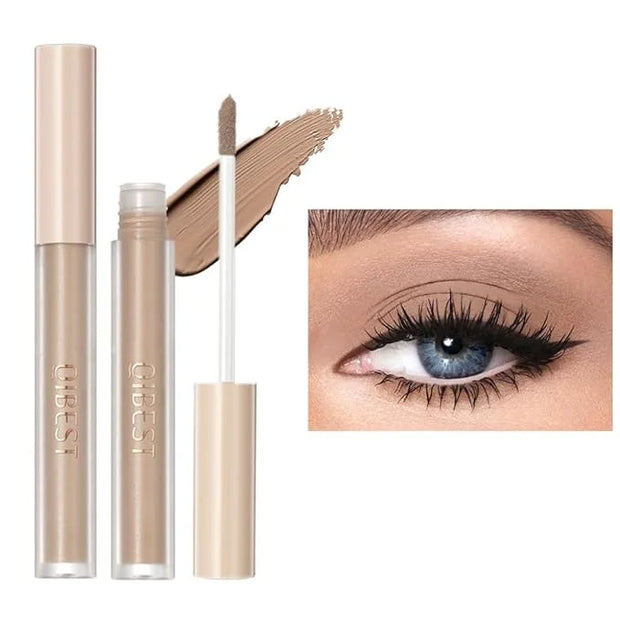 Matte Eyeshadow liquid Long Lasting High-pigmented Eye shadow Gel Eye Makeup (Matte Light Brown) - Product Image