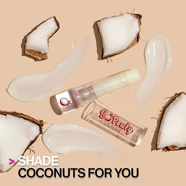 wet n wild Perfect Pout So Pouty Shine Tinted Lip Balm Coconut Flavored, Hyaluronic Acid, Vegan Collagen, Moisturizing For...