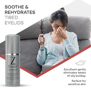 ZocuFoam Eyelid Cleanser - Foaming Eyelid Scrub - Natural pH Balanced Solution - 25mL - Product Image