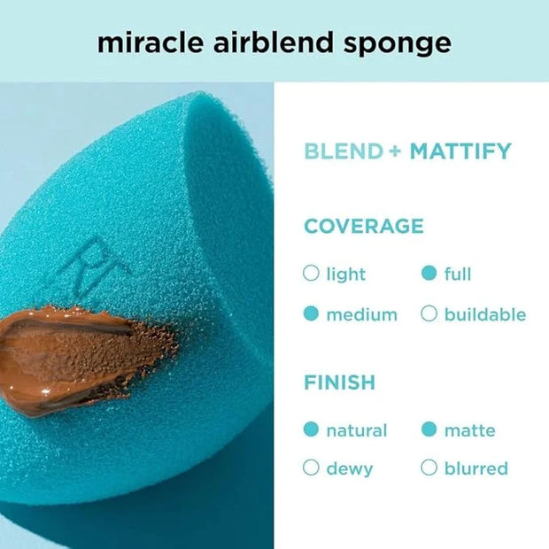 Real Techniques 6 Pack Assorted Makeup Blending Sponges, 3 Miracle Makeup Sponges, For Blending, Baking, And Setting, Use ...