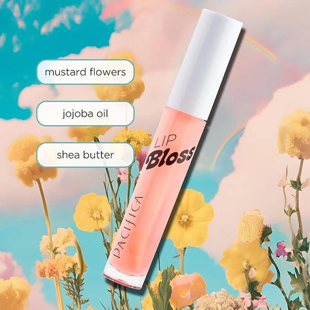 Pacifica Plumping Lip Gloss – Jasmine Kiss Flavored Lavender-Pink Tint Hydrating Lip Oil Balm, No-Tingle Volumizing Gloss ...