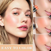 Cream Blush Stick with Brush,Waterproof Multi Cream Makeup Stick,Lightweight,Long-lasting,2 in 1 Multi Blush for Cheeks & ...