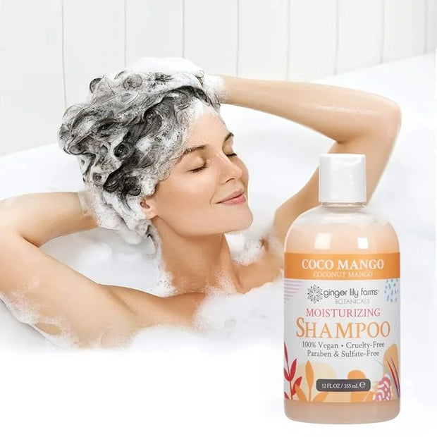 Ginger Lily Farms Botanicals Moisturizing Shampoo for All Hair Types, Coco Mango, 100% Vegan & Cruelty-Free, Coconut Mango...