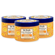 Dr Teal's Pink Himalayan Salt Body Scrub, Glow & Radiance with Pure Epsom Salt & Citrus Essential Oils 16 oz (Pack of 3) -...