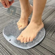 Shower foot scrubber mat back