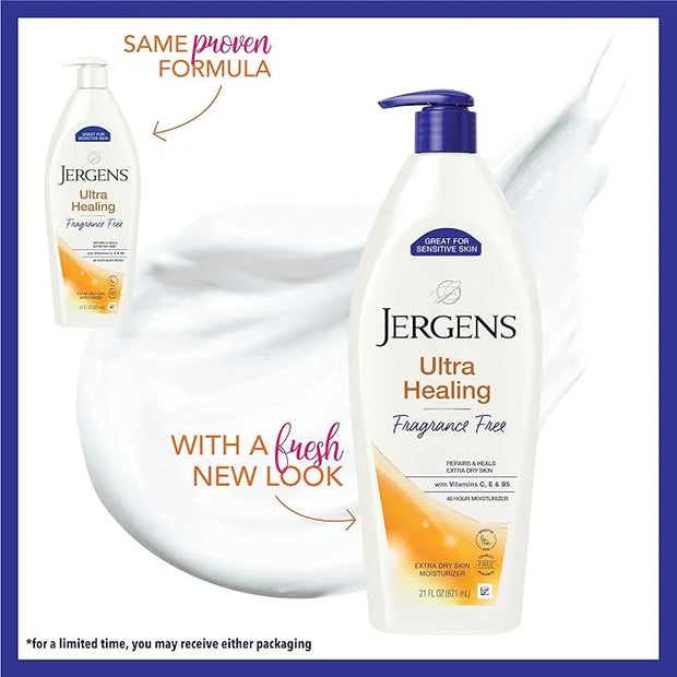 Jergens Ultra Healing Dry Skin Lotion, Hand and Body Moisturizer for Quick Absorption into Extra Dry Skin with Hydralucenc...