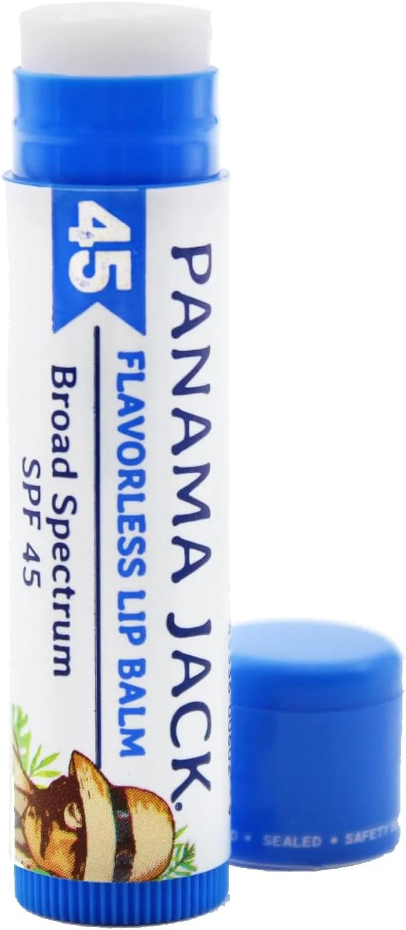 Panama Jack Sunscreen Lip Balm - SPF 45, Flavor Pack, Broad Spectrum UVA-UVB Sunscreen Protection, Prevents & Soothes Dry,...