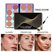 Blusher Contour Highlighter Makeup Palette, 16 Color All-in-One