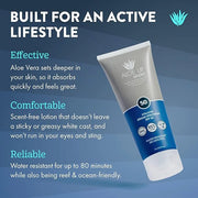 Aloe Up Sport Sunscreen Lotion SPF 50 - Broad Spectrum UVA/UVB Sunscreen Protector for Face and Body With Hydrating Aloe V...