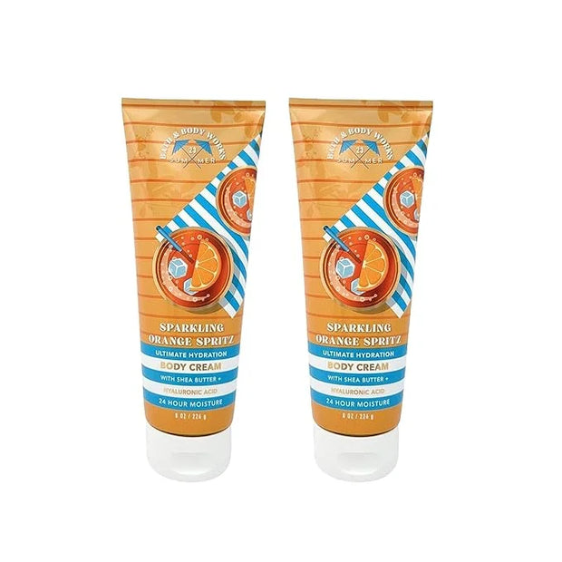 Bath & Body Works Ultimate Hydration Body Cream (Sparkling Orange Spritz), 8 Ounce (Pack of 2) - Product Image