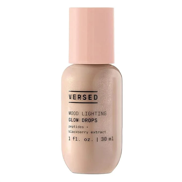 Versed Mood Lighting Luminizing Glow Drops, Sheer Golden - Liquid Highlight & Bronzing Drops with Illuminating Light-Refle...