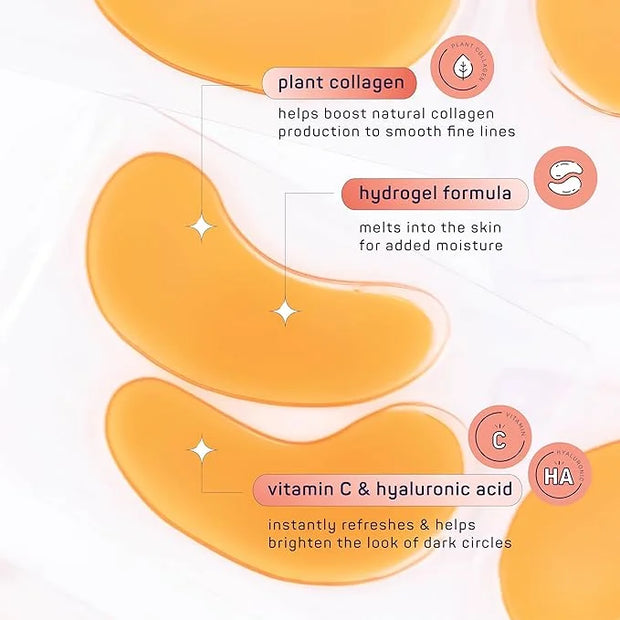 SpaLife Complete Vitamin C Skin Care Variety Bundle - Nourishing Under Eye Patches, Revitalizing Face & Eye Cream, and Pot...