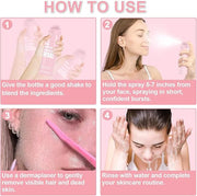 1PC Hair Identifier Spray for Face Shaving Dermaplaning Tool Skin Body for Women with 4 Face Razor for Skin Shaver Hair Re...