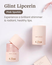 Glint Lipcerin (Pink Sparkle, 0.5fl oz) - Lasting Hydration, Plumping 5-in-1 Lip Care Gloss Balm with Glitter, Shea Butter...