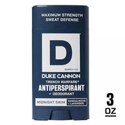 Duke Cannon Supply Co. Anti-Perspirant Deodorant for Men 3 oz. Midnight Swim, 2 Pack - Unique Masculine Scent, Odor Contro...