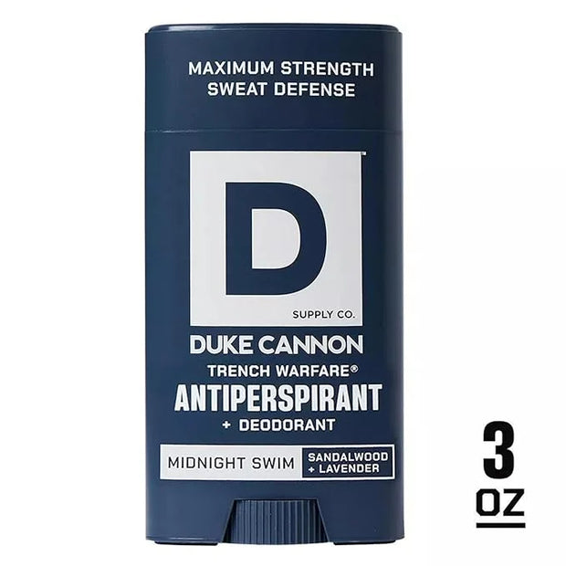 Duke Cannon Supply Co. Anti-Perspirant Deodorant for Men 3 oz. Midnight Swim, 2 Pack - Unique Masculine Scent, Odor Contro...