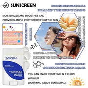 Hyaluronic Acid Moisturizing Sun Stick,SPF 50+ PA++++,Mineral Sunscreen Stick for Face,Beach Defense Sunscreen Stick,Trave...