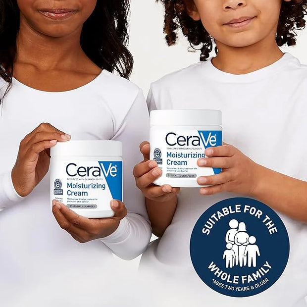 CeraVe Moisturizing Cream, Body and Face Moisturizer for Dry Skin, Body Cream with Hyaluronic Acid and Ceramides, Daily Mo...