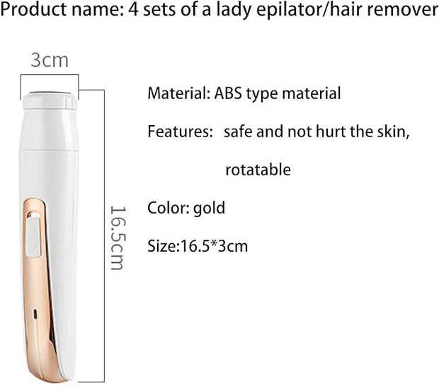 Womens Electric Razor, Face Shaver, Facial Hair Remover, Electric Bikini Trimmers for Legs, Travel Razor for Eyebrow Ear N...