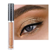 Liquid Eyeshadow Shimmer Long Lasting Effect Shiny Pigment Eyeshadow Glow Glitter Makeup (Brown) - Product Image