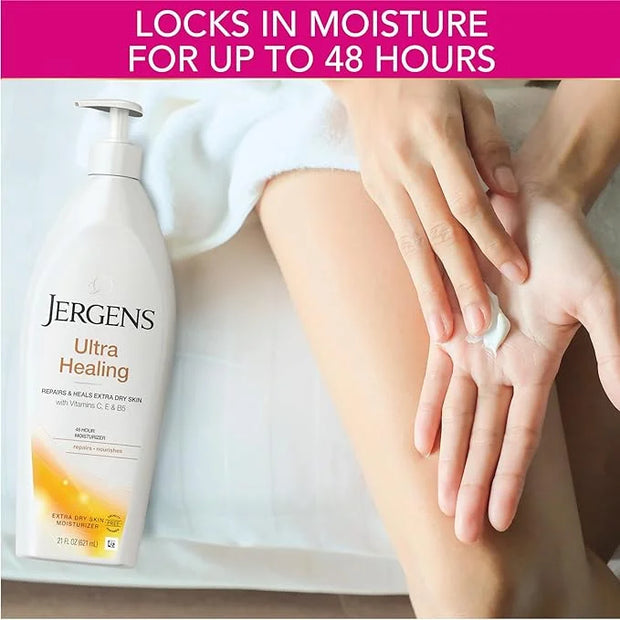Jergens Ultra Healing Dry Skin Lotion, Hand and Body Moisturizer for Quick Absorption into Extra Dry Skin with Hydralucenc...