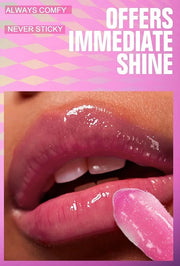 Beauty Glazed Big Brush Head Lip Oil, Ultra-Hydrating & Nourishing, Smooth Glossy Finish Lip Glow Oil, Shiny and Vegan Tin...