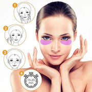 2 Pairs Under Eye Patches Reusable, Blue Purple Silicone Eye Mask for Wrinkles Dark Circles Puffiness Fine Lines Self Skin...