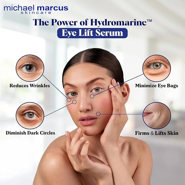 Micheal Marcus Hydromarine™ Eye Lift Serum - Reduces Wrinkles, Puffiness, Fine Line & Dark Circles - Under Eye Serum Impro...