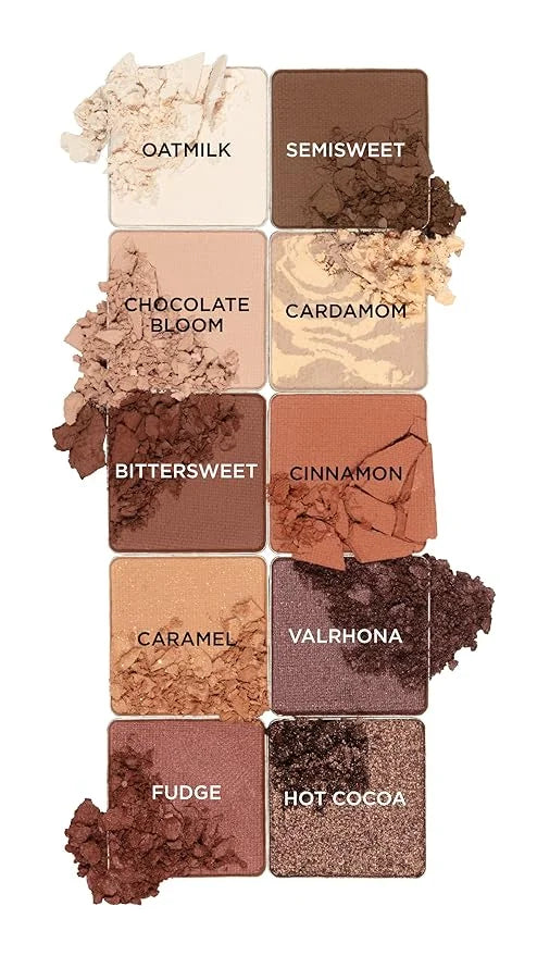 Pacifica Cocoa Nudes Mineral Eyeshadow Palette – 10 Shades Eye Makeup Naked Mineral Eye Shadow - Earth-Tone Rich Chocolate...