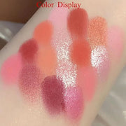 16 Colors Pink Matte Glitter Metallic Eye Shadow Palette, Korean Eyeshadow Palette Makeup, Pigmented Red Eyeshadow Kit for...