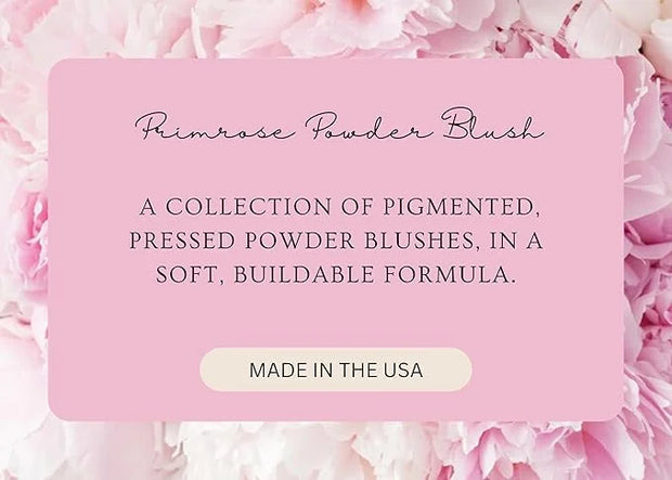 PRIMROSE POWDER BLUSH, Pressed Blush Face Makeup, Buildable Formula, Smooth Finish, Paraben Free, Made in the USA 0.11 oz....